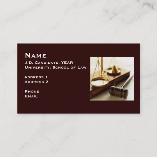 Carte De Visite 1 D Etudiant En Droit Zazzle Fr