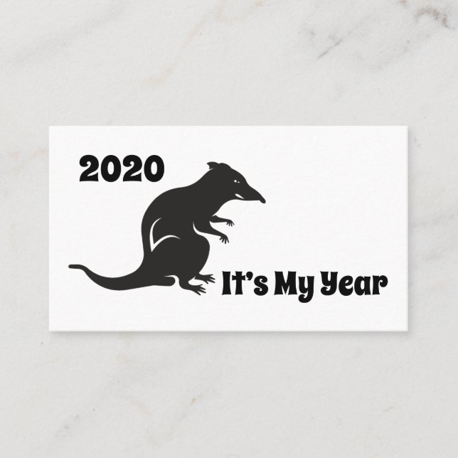 Carte De Visite 2020 Mon année de rat (Devant)