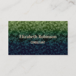 Carte De Visite 20 Vert-bleu, abstrait, motif