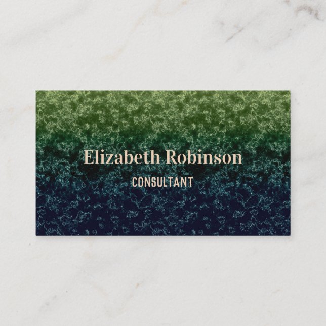 Carte De Visite 20 Vert-bleu, abstrait, motif (Devant)