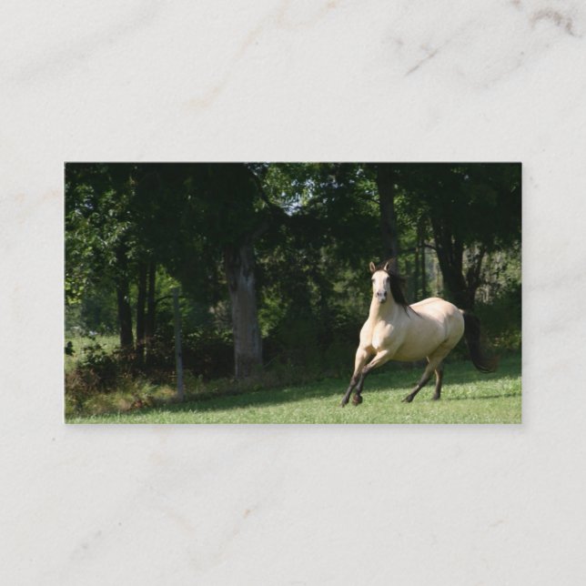 carte de visite 2 de cheval de peau de daim (Devant)