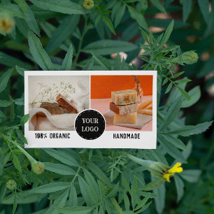 Carte De Visite 2 Photos Rond Logo Petit Artisanat