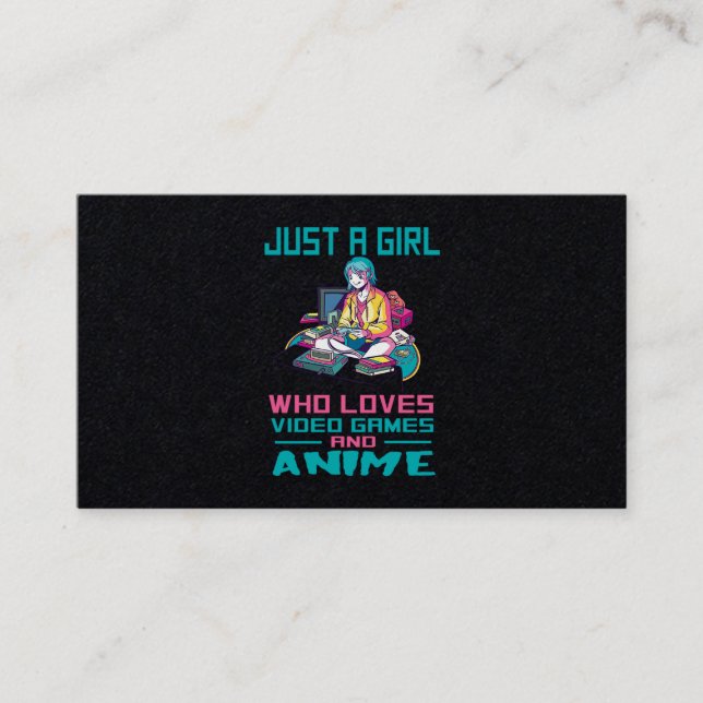 Carte De Visite 30.Juste Une Fille Qui Aime Les Jeux Vidéo Et L'An (Devant)