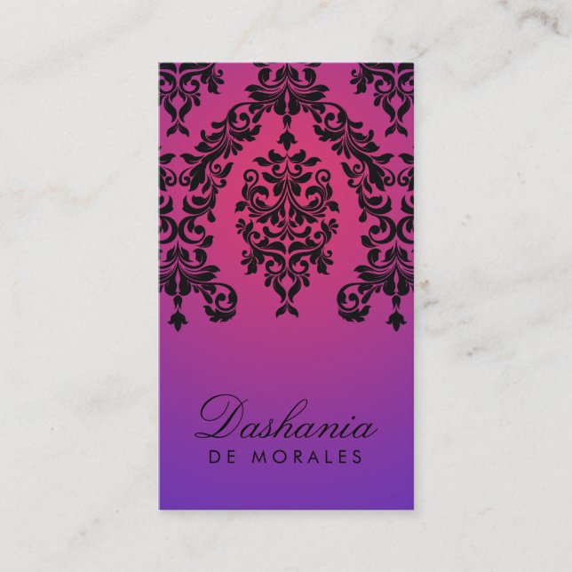 Carte De Visite 311-Dashing rayonnement pourpre de la damassé | (Devant)