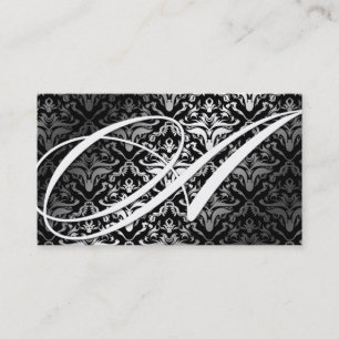 Carte De Visite 311-Dazzle je damassé - un noir de monogramme