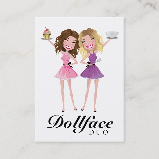 Carte De Visite 311 Dollface Duo Brunetter Blonde Ombre (Devant)