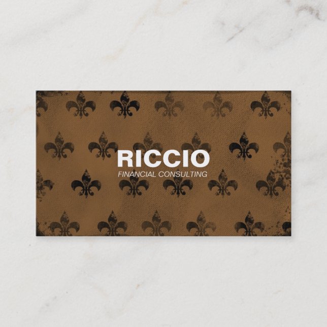CARTE DE VISITE 311-FLEUR DE GRUNGE TAN (Devant)