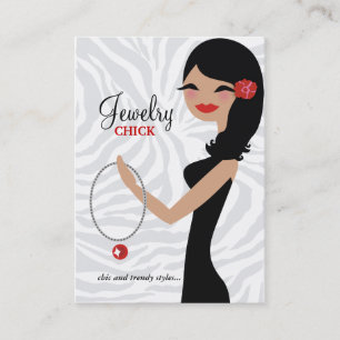 Carte De Visite 311 fleur de noir de cheveux onduleux du poussin  