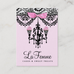 Carte De Visite 311 gâteaux Deux rose de Femme de La