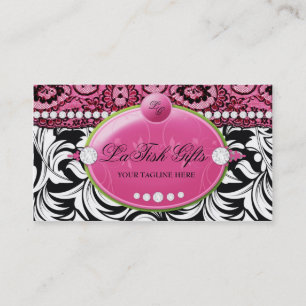 Carte De Visite 311-Lavish Delish rose avec le Fashionista