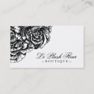 Carte De Visite 311-Le peluche Fleur - noir et blanc
