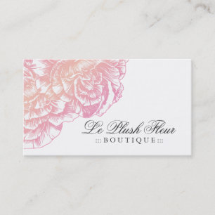 Carte De Visite 311-Le peluche Fleur - rose crémeux