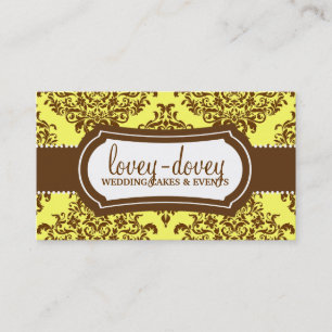 Carte De Visite 311 Lovey Dovey Damask Banane tropicale