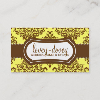 Carte De Visite 311 Lovey Dovey Damask Banane tropicale