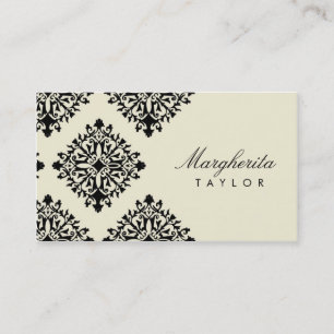 Carte De Visite 311 Margherita Cream et Blanc Damask