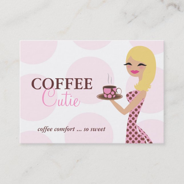 Carte De Visite 311 onduleux blonds de Cutie de café (Devant)
