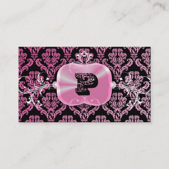 Carte De Visite 311-Pink décadence | Noir (Devant)