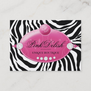 Carte De Visite 311-Pink Delish Zebrab3.5 rose-foncé X 2,5