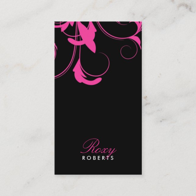 Carte De Visite 311 roses solides de Roxy et noirs (Devant)