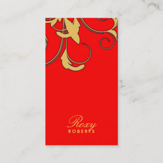 Carte De Visite 311-Roxy solide | rouge et jaune