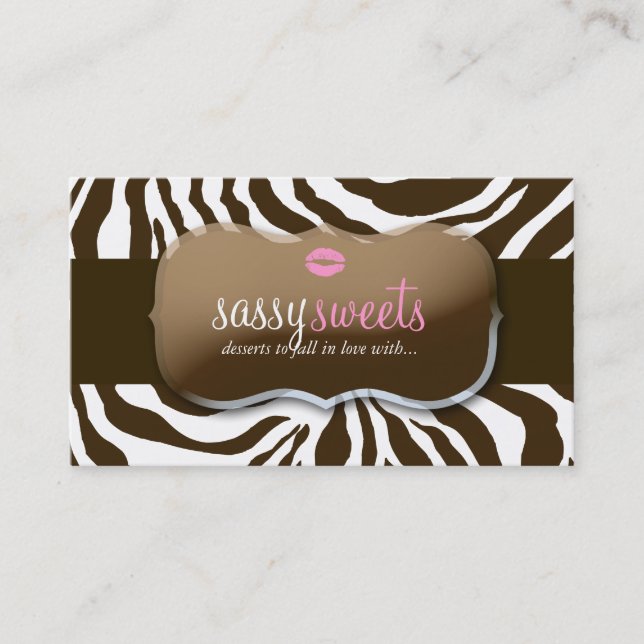 Carte De Visite 311 Sassy Sweets Zebra (Devant)