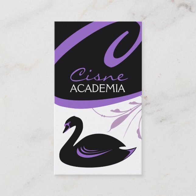 Carte De Visite 311-Swan détails de pourpre du remous | (Devant)