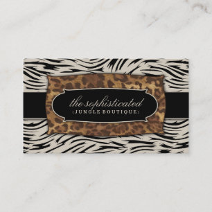 Carte De Visite 311 Zèbre de la jungle sophistiquée 2