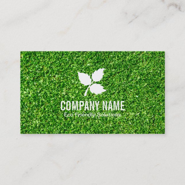 Carte De Visite 3 feuilles | Eco L'herbe conviviale (Devant)