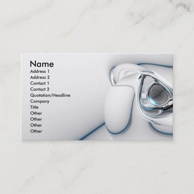 Carte De Visite 3d_abstrait_white-1920x1080, Nom, Adresse 1, A... (Devant)