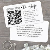 50 enveloppes de réponse et détails avec code QR p