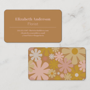 Carte De Visite 60s esthétique Vintage moderne Fleur