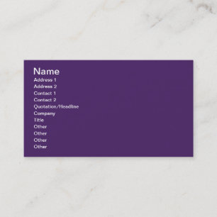 CARTE DE VISITE #65187A CODE HEX CODE SOMBRE COULEUR PURPLE TEMP A