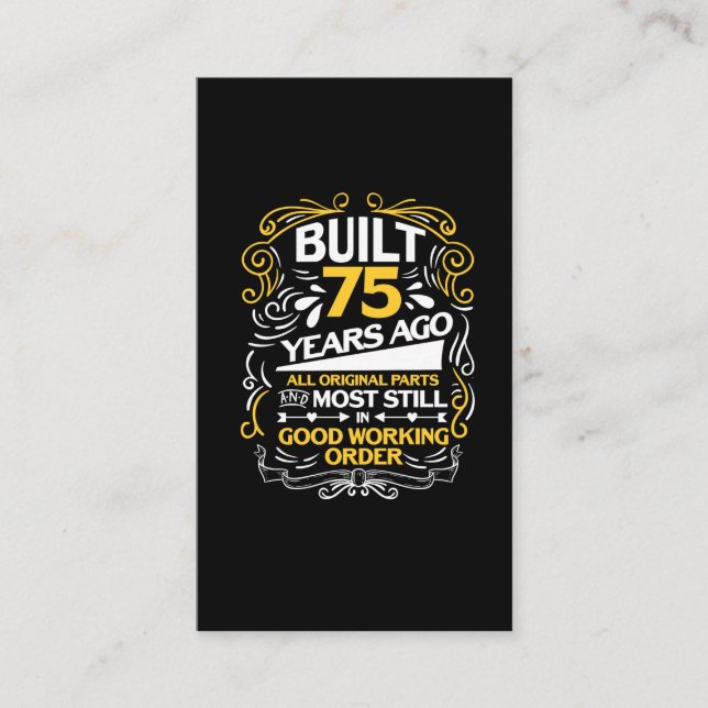 Carte De Visite 75e cadeau d'anniversaire pour un enfant de 75 ans (Devant)