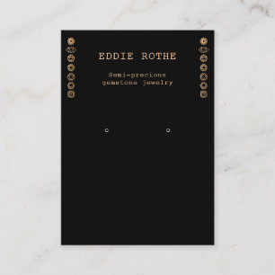 Carte De Visite 7 Chakra d'or Écouteur spirituel Écran de bijoux