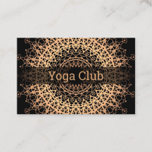 Carte De Visite 9. Centre de yoga, yoga, sports, Mandala d'or