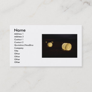 Carte de visite à billes de paille lumineuses