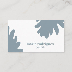 Carte de visite à code QR bleu poussiéreux
