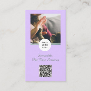 Carte de visite à code QR Service Menu écriture La