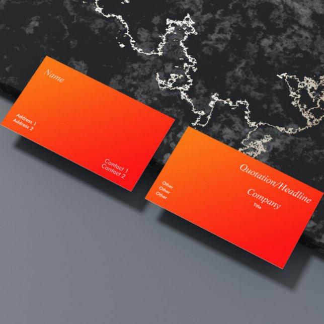 carte de visite à dégradé orange (Créateur téléchargé)