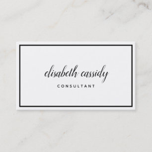 Carte de visite à deux faces minimaliste moderne