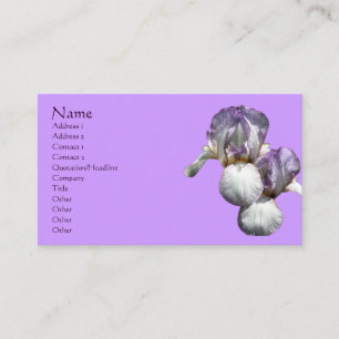 Carte de visite à fleur d'Iris