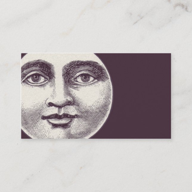 Carte De Visite À la lune et au dos (Devant)