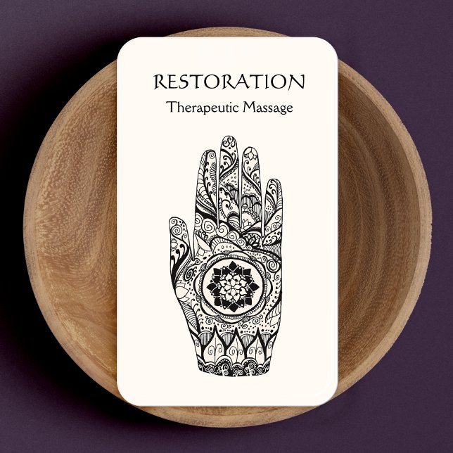 Carte de visite à la main de Lotus (Créateur téléchargé)