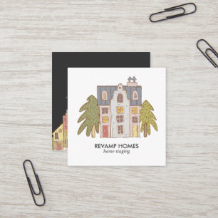 Carte de visite à la maison tiré par la main