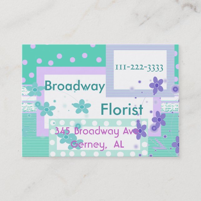 Carte de visite à la mode (Devant)