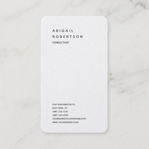 Carte De Visite À la mode blanc moderne simple minimaliste