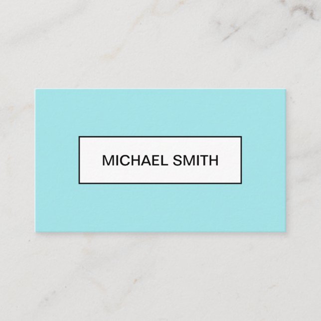 Carte de visite à la mode bleu en pastel moderne (Devant)
