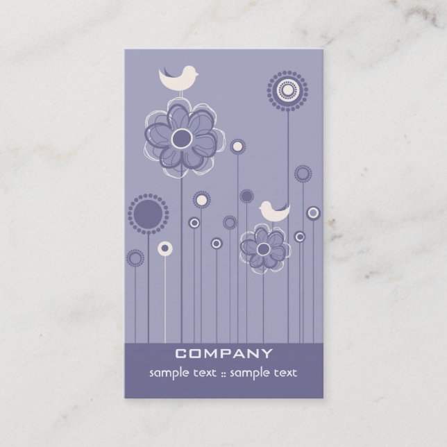 Carte de visite à la mode de conception florale (Devant)