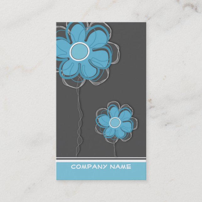 Carte de visite à la mode floral (Devant)