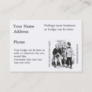 Carte De Visite À la recherche de la lumière